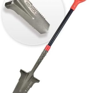 Gärtnerspaten Power Head - Robuster Spaten mit Wurzelsäge für harte Böden - 115cm mit Soft-Touch-Griff und Trittkante fü