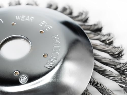 SECURA Profi Unkrautbürste 25,4mm - Effektive Fugenbürste für Motorsense & Freischneider, ideal zur Unkrautentfernung im