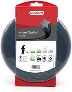 Oregon Nylon Mähfaden 2,4 mm – Strapazierfähig für hohes Gras & Unkraut, ideal für Rasentrimmer, 90 m Rolle