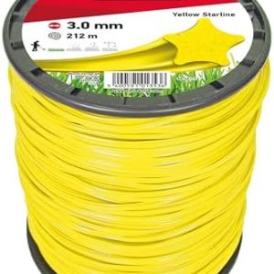 Oregon Mähfaden 3 mm Gelb – Robuster Profi-Nylonfaden für hohes Gras und Unkraut, 212m