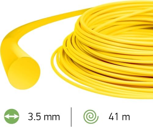 Oregon Mähfaden 3 mm Gelb für hohes Gras & Unkraut – Strapazierfähig für Rasentrimmer, 169 m Länge