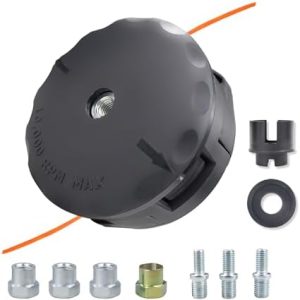 Mähkopf Fadenkopf für Motorsense – Tap & Go System, M10x1.25 Fadenspule für universelle Anwendung