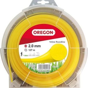 Oregon Runder Mähfaden 2 mm Gelb – Professioneller Nylonfaden für hohes Gras, Unkraut & dichte Vegetation, 127 m für Ras