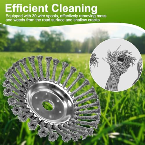 Profi Unkrautbürste für Freischneider – 8" Stahlbürste für effektive Unkrautentfernung im Garten