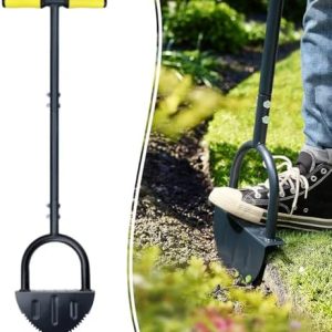 Colwelt Rasenkantenschneider mit T-Griff, 96 cm Halbmond-Kantenmesser für präzise Rasenkantenpflege