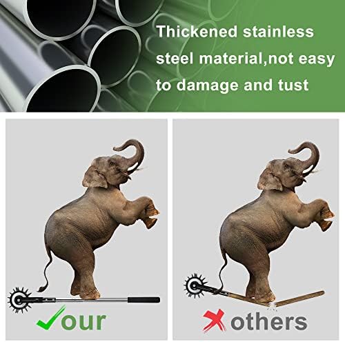 Manueller Rasenkantenschneider von Premium-Marke, Edelstahl Kantentrimmer mit scharfer Klinge & verstellbarem Langgriff