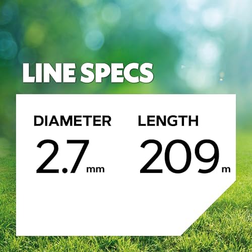 Oregon Mähfaden 3 mm Gelb für hohes Gras & Unkraut – Strapazierfähig für Rasentrimmer, 169 m Länge