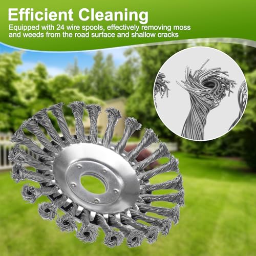 Profi Unkrautbürste für Freischneider – 8" Stahlbürste für effektive Unkrautentfernung im Garten