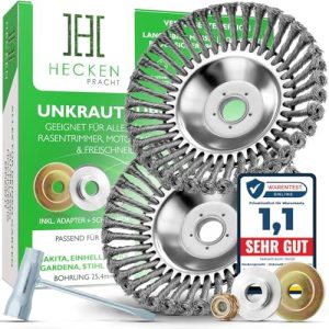 HECKENPRACHT© 2 Profi Unkrautbürsten für effektive Unkrautentfernung im Garten - 2025 Konzept