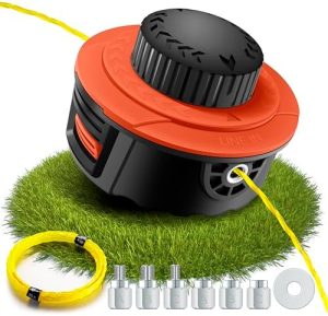 Fadenkopf Orange für Motorsense – Einfaches Tap & Go System, universell passend für Akku-Rasentrimmer und Freischneider