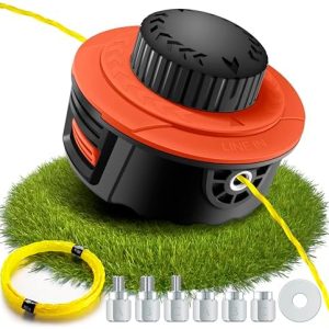 Fadenkopf Orange für Motorsense – Einfaches Tap & Go System, universell passend für Akku-Rasentrimmer und Freischneider