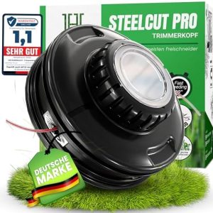 Heckenpracht® Fadenkopf für Motorsense mit Stahlknauf | Effizientes Rasenmähen mit Tap & Go Funktion für Freischneider