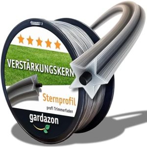 Verstärkter Trimmerfaden 2mm x 100m - Extrem scharf für Universelle Motorsense & Rasentrimmer - Nylonfaden mit Sternprof