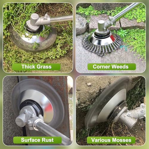 Profi Unkrautbürste für Freischneider – 8" Stahlbürste für effektive Unkrautentfernung im Garten