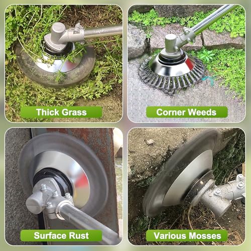 Profi Unkrautbürste für Freischneider – 8" Stahlbürste für effektive Unkrautentfernung im Garten